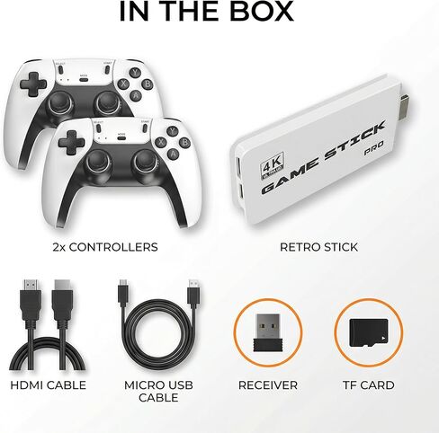 Retro Gaming Console, Plug and Play Video Game Console Built in 40000+ Games,28 Classic Emulators, 4K High Definition HDMI Output for TV with Dual Controllers in Saudi Arabia