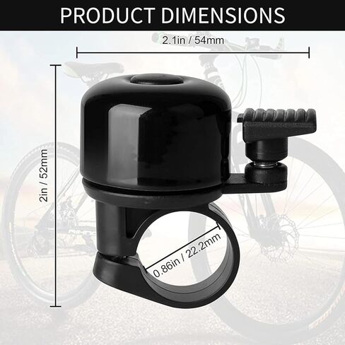 جرس دراجة مكون من قطعتين، جرس دراجة عالي الصوت للبالغين والأطفال، قرن دراجة صغير مقاوم للصدأ متوافق مع مقود الدراجة الجبلية MTB BMX سكوتر in Kuwait