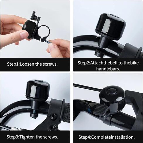 جرس دراجة مكون من قطعتين، جرس دراجة عالي الصوت للبالغين والأطفال، قرن دراجة صغير مقاوم للصدأ متوافق مع مقود الدراجة الجبلية MTB BMX سكوتر in Kuwait