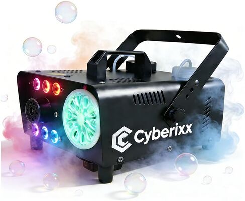 آلة ضباب الفقاعات LED 700 وات مع 6 أضواء RGB 2 في 1 تأثيرات متعددة الألوان بجهاز تحكم عن بعد لآلة دخان الفقاعات لحفلات الزفاف وعيد الميلاد in Saudi Arabia