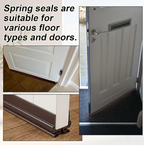 Yaocom 2 Strip Brown 32 Inch Vinyl U-Shape Door Bottom Seal, Slide on Weatherstrip Interior Door Bottom to Block Light and Reduce Noise Fits 32 x 1-3/8 Doors, Fills 1/2 1-1/2 Gaps in Saudi Arabia