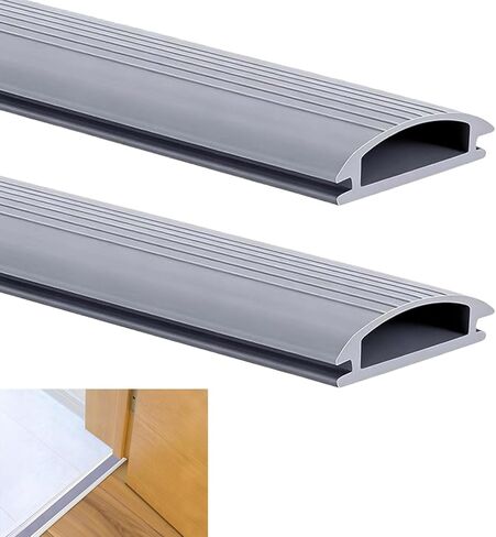 2 قطعة 36 بوصة إدراج استبدال الفينيل لعتبات الألومنيوم ارتفاع قابل للتعديل مع الأختام 1-5/16 × 3/8 إدراج استبدال الفينيل للجبهة تحت الباب الطقس تجريد الختم الخارجي in Kuwait