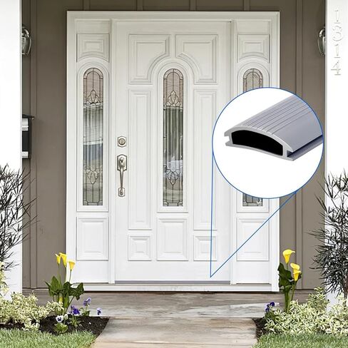 2 قطعة 36 بوصة إدراج استبدال الفينيل لعتبات الألومنيوم ارتفاع قابل للتعديل مع الأختام 1-5/16 × 3/8 إدراج استبدال الفينيل للجبهة تحت الباب الطقس تجريد الختم الخارجي in Kuwait