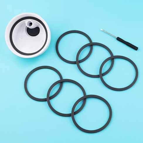Joshey 6 Pack Rubber Seal Replacement Gaskets, Compatible with Owala Freesip 16/19/24/25/32/40oz Bottle Spout Lid - Silicone Gasket Replacement Parts in Saudi Arabia