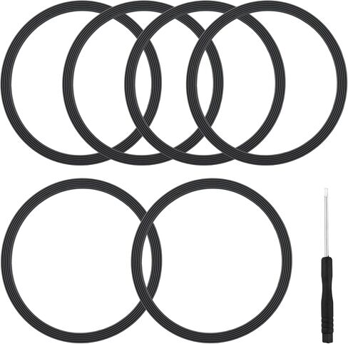 Joshey 6 Pack Rubber Seal Replacement Gaskets, Compatible with Owala Freesip 16/19/24/25/32/40oz Bottle Spout Lid - Silicone Gasket Replacement Parts in Saudi Arabia