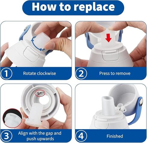 10 عبوات من قطع الفم البديلة لزجاجات المياه متوافقة مع زجاجة بريتا، قطع غيار زجاجات المياه المصنوعة من السيليكون، متوافقة مع زجاجة مياه فلتر بريتا وأجزاء زجاجات المياه المصنوعة من الفولاذ المقاوم للصدأ in Kuwait