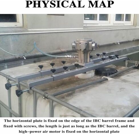 محرض الهواء لخزان IBC، خلاط هوائي 250 جالون 3/4 حصان، مروحة قابلة للطي، مع شماعة داعمة، آلة تحريك الطلاء 2600 دورة في الدقيقة لمواد طلاء طلاء الحبر in Kuwait