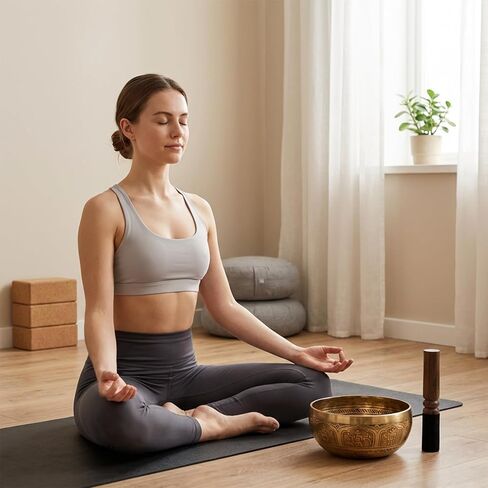 Tibetan Singing Bowl Mallet - Suedes & Leather Wrapped Wooden Strikers, Meditation Mallet Sound Bowl Stick Buddhas Musical Instruments for Meditation Bowls, Yoga, Sound Healing & Relaxation in Saudi Arabia