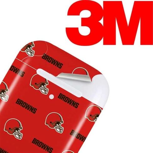 Skinit Decal Audio Skin Compatible with Apple AirPods with Wireless Charging Case - Officially Licensed NFL Cleveland Browns Blitz Series Design in Saudi Arabia