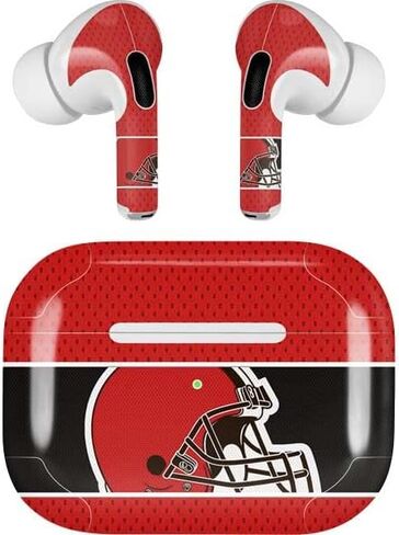 Skinit Decal Audio Skin Compatible with Apple AirPods Pro - Officially Licensed NFL Cleveland Browns Zone Block Design in Saudi Arabia