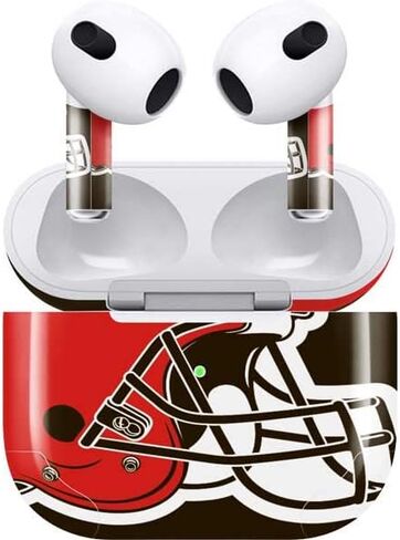 Skinit Decal Audio Skin Compatible with Apple AirPods (3rd Gen, 2021) - Officially Licensed NFL Cleveland Browns Large Logo Design in Saudi Arabia