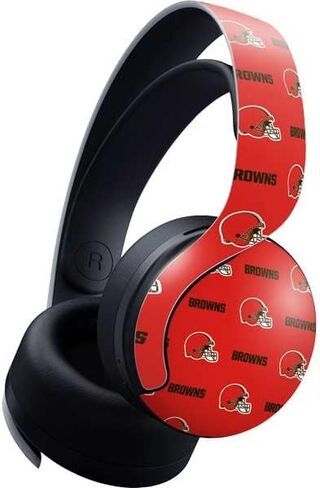 Skinit Decal Gaming Skin Compatible with Pulse 3D Wireless Headset for PS5 - Officially Licensed NFL Cleveland Browns Blitz Series Design in Saudi Arabia