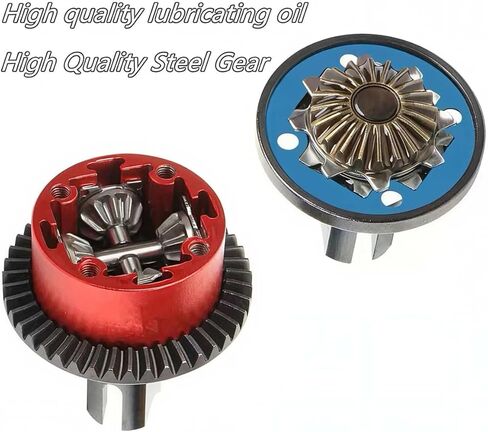 2PCS STEEL F/R Diff Set ، تفاضلي 43T و 10T أجزاء ترقية التروس الإدخال لـ ARRMA 1/7 BIG ROCK FIRETEAM MOJAVE 6S 1/8 KRATON Outcast Talion 6S استبدال ARA310990 (أحمر) in Kuwait
