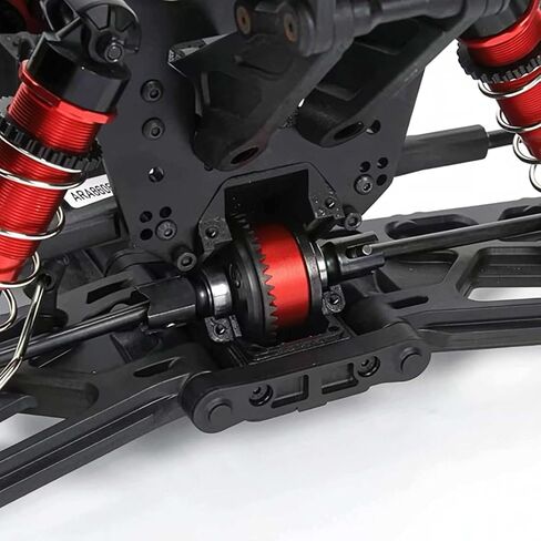2PCS STEEL F/R Diff Set ، تفاضلي 43T و 10T أجزاء ترقية التروس الإدخال لـ ARRMA 1/7 BIG ROCK FIRETEAM MOJAVE 6S 1/8 KRATON Outcast Talion 6S استبدال ARA310990 (أحمر) in Kuwait