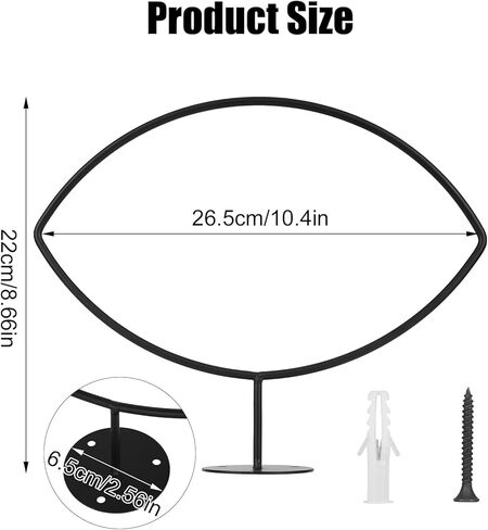 6pcs Football Wall Mounts, Metal Football Display Stand Sports Ball Holder with Screws for Room Decor Garage Organization Man Cave Home Gym in Saudi Arabia