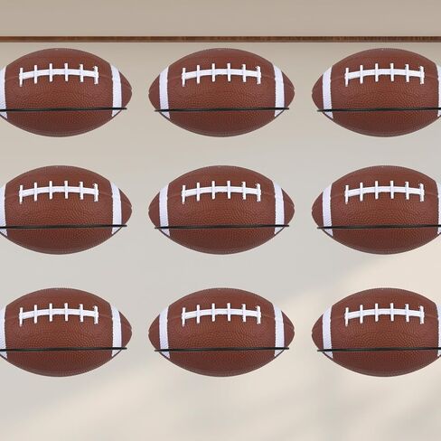 6pcs Football Wall Mounts, Metal Football Display Stand Sports Ball Holder with Screws for Room Decor Garage Organization Man Cave Home Gym in Saudi Arabia
