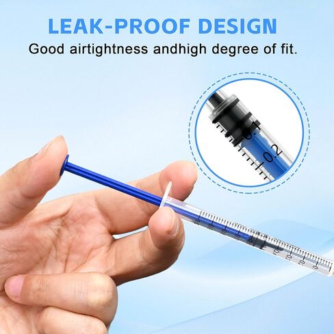 100 عبوة 1 مل من المحاقن بإبرة، 25 جم إبرة مختبر 1 بوصة للاستعمال مرة واحدة ومعبأة بشكل فردي، محاقن للمختبرات العلمية الصناعية، قياس السوائل وتوزيعها in Kuwait
