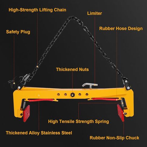 Generic 1323 Lbs Heavy Duty Stone Lifting Clamp Adjustable Range 13.8-31inch Heavy Duty Stone Carrying Clamps for Concrete Blocks Slate Sheets in Saudi Arabia