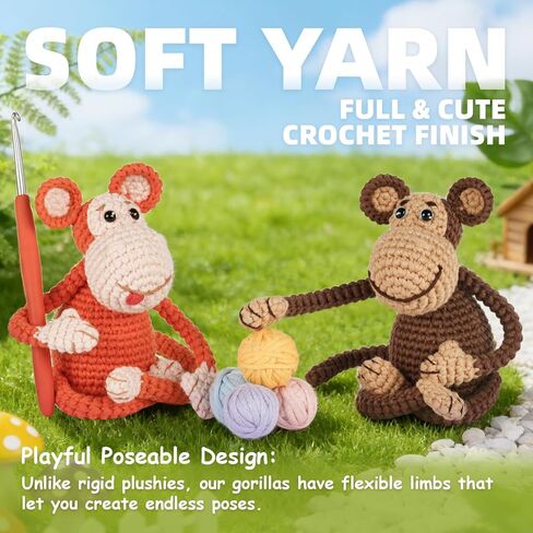 مجموعة Gipony Crochet للمبتدئين ، مجموعات الحيوانات الكروشيه ، مجموعة الكروشيه للمبتدئين مع دروس الفيديو خطوة بخطوة ، مجموعة الكروشيه المبتدئين للبالغين (Axolotl 1Pack) in Kuwait