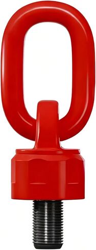 M8 x 12 Swivel Hoist Ring, Alloy Steel Material 360° Rotation Eye Bolt, Red 0.4-0.6 Ton Capacity Heavy Duty Lifting Ring for Crane Machinery Parts in Saudi Arabia