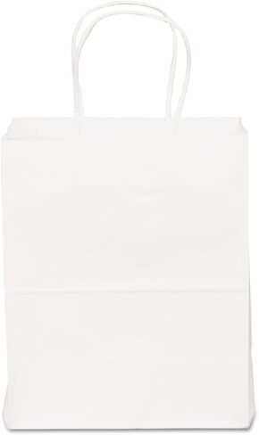 Duro ID# 84598 Tempo Shopping Bag 60# White 250pk 4-1/2 x 8 x 10-1/4 in Saudi Arabia