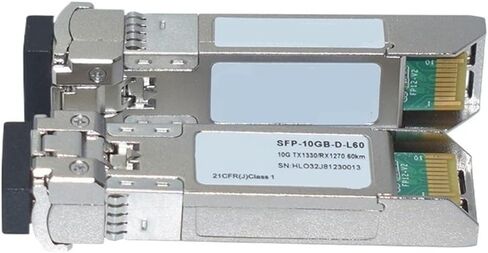 جهاز الإرسال والاستقبال البصري SFP-10GB-D-L60 10G 60 كجم BiDi SFP + LC 1270 / 1330nm الوحدة البصرية الأصلية (4 أزواج) in Saudi Arabia