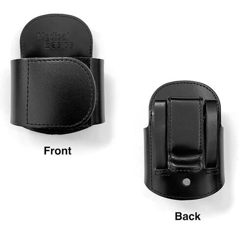 حامل سماعة الطبيب مصنوع من الجلد السميك مقاس 1/8 بوصة مع حلقة إغلاق بخطاف ومشبك حزام/ورك مبطن (كحلي) من أجل ليتمان - حافظة سماعة الطبيب العالمية من الجلد الطبيعي in Kuwait