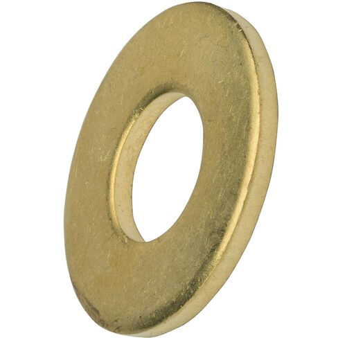 #8 Solid Brass Flat Washers, Commercial Standard, Grade 360, Plain Finish, Quantity 100 in Saudi Arabia
