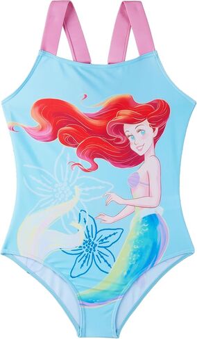 Disney Frozen | Moana | Ariel Girls Swimsuit, One Piece Toddler Bathing Suit Adjustable Straps, Beach Outfits 3–8 Y in Saudi Arabia