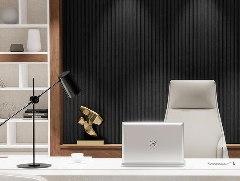 قطعتان من ألواح الجدران الصوتية السميكة مزدوجة الطبقة ذاتية اللصق، مقاس 47 بوصة × 23.6 بوصة × 0.72 بوصة، ألواح كبيرة عازلة للصوت عالية الكثافة للجدران، لوحة التقشير واللصق، ديكور داخلي للحائط، أسود in Kuwait