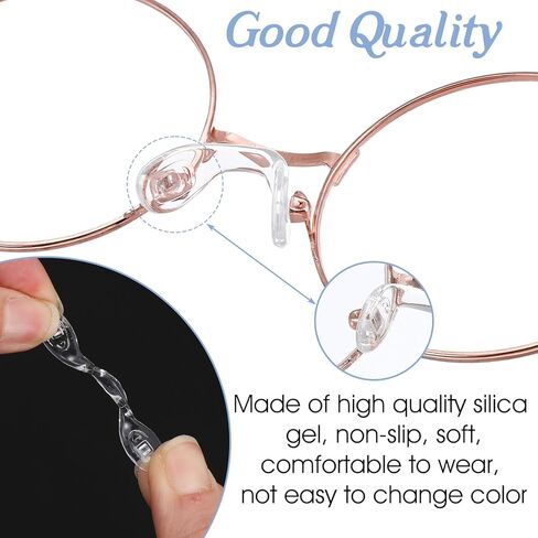 15 Pcs Eyeglasses Nose Pads, U Shaped Glasses Bridge Strap Pads Screw-in Soft Silicone Nose Pad for Glasses Sunglasses Eyewear 3 Sizes Includes Screws and Screwdriver in Saudi Arabia