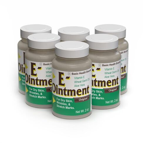 Basic Brands - Vitamin E Ointment - 2 oz - Moisture Enhancing - Can Help Reduce Appearance of Scars, Stretch Marks, Fine Lines & Wrinkles - 6-Pack in Saudi Arabia
