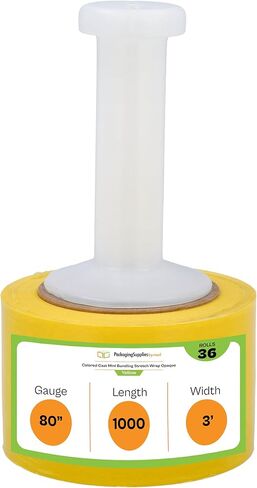 18 Rolls Blue Hand Pallet Shrink Wrap Plastic Stretch Wrap 3" x1000 Feet, 80 Gauge, in Saudi Arabia