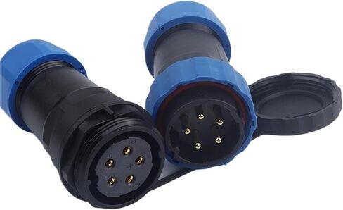 IP68 لحام لرسو السفن موصل مقاوم للماء مقبس مستقيم ذكر أنثى دبوس كابل الطاقة موصلات صناعية (SP28-5D) in Kuwait