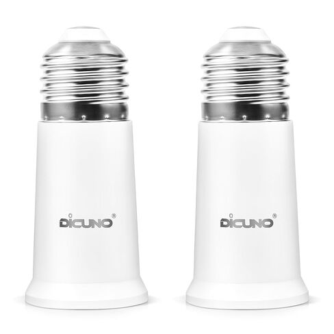 DiCUNO Socket Extender, E26 to E26 Standard Medium Base Lamp Bulb Adapter of 5CM/1.97 Inch Extension, Max 200W Light Bulb, 2 Pcs in Kuwait
