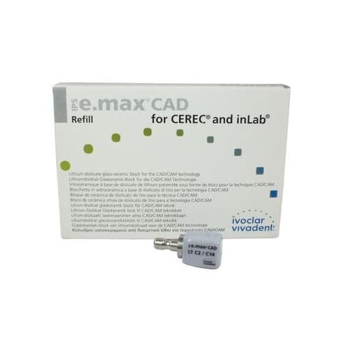 Ivoclar Vivadent 605335 IPS e.max CAD CEREC Blocks InLab LT C2 C14 5/Pk in Kuwait