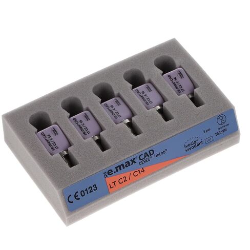 Ivoclar Vivadent 605335 IPS e.max CAD CEREC Blocks InLab LT C2 C14 5/Pk in Kuwait