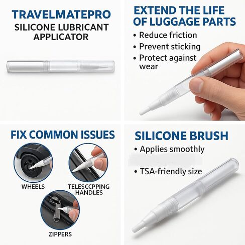 Luggage Wheel Lubricant Pen – Fix Stuck Suitcase Wheels Instantly – Smooth Rolling Travel – TSA Approved – TravelmatePro in Saudi Arabia