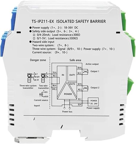 Multi-Channel Analog Two-Input and Two-Output Safety Barrier Current Signal Input Current/Voltage Output(4-20mA Output,4-20mA Input) in Saudi Arabia
