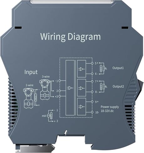 Voltage and Current Signal Converter Multi-Channel 4-20mA 0-10V 1 in 2 Out DIN Rail(Input 0-20mA,Output 0-20mA) in Saudi Arabia