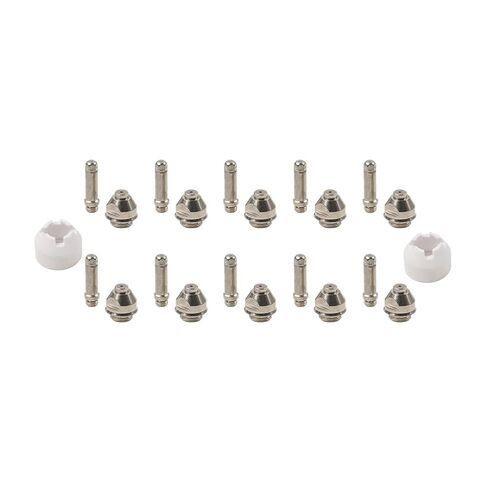 22Pcs Copper Plasma Torch Electrode Cutting Nozzle Tips Consumables Silver for 8-3321 8-5526 9-5633 in Saudi Arabia