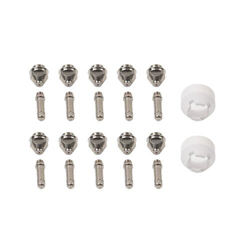 22Pcs Copper Plasma Torch Electrode Cutting Nozzle Tips Consumables Silver for 8-3321 8-5526 9-5633 in Saudi Arabia