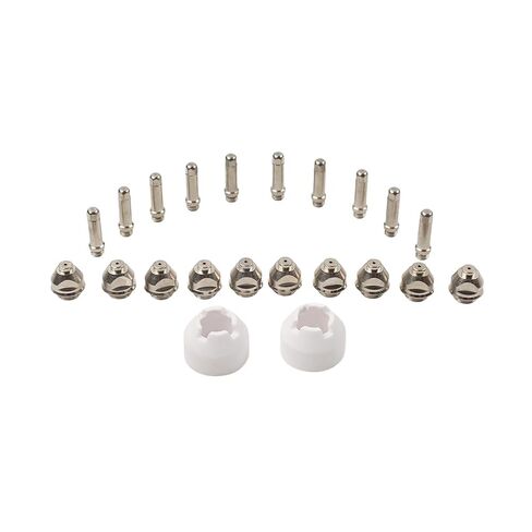 22Pcs Copper Plasma Torch Electrode Cutting Nozzle Tips Consumables Silver for 8-3321 8-5526 9-5633 in Saudi Arabia