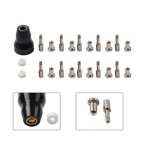 23PCS Plasma Cutting Electrode Tips 9-6006 9-6501 Nozzles Torch Copper for PCH-M25 PCH-25 in Saudi Arabia