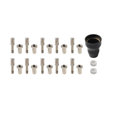 23PCS Plasma Cutting Electrode Tips 9-6006 9-6501 Nozzles Torch Copper for PCH-M25 PCH-25 in Saudi Arabia
