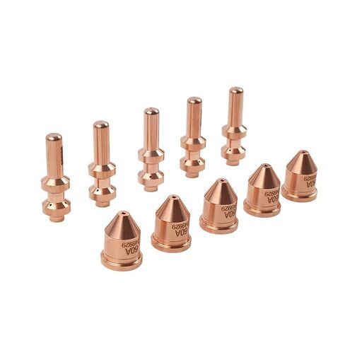 10Pcs Plasma Torch Cutting Nozzle Tips Electrode Consumables Copper for Spectrum XT60 256026 249929 in Saudi Arabia
