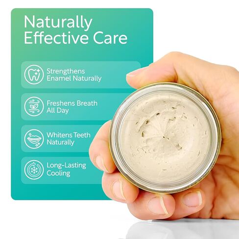 Uncle Harry's Peppermint Remineralizing Toothpaste | Natural Whitening Toothpaste Freshens Breath & Promotes Enamel | Vegan Fluoride Free Toothpaste in Kuwait