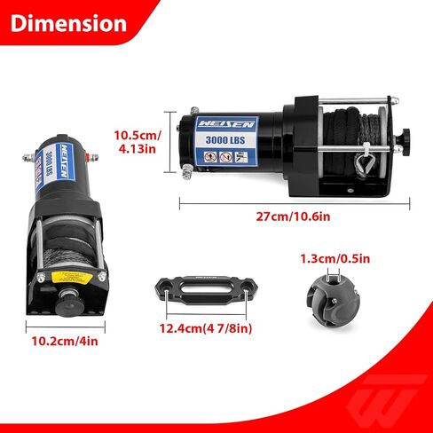 WeiSen 3000lb Electric Winch Kit w/Winch Mount and Rocker Switch Fit Polaris Sportsman 400 450 500 550 570 800 850 Scrambler XP 850 1000 2011-2025, with Synthetic Line Fairlead Hook and Stopper in Saudi Arabia