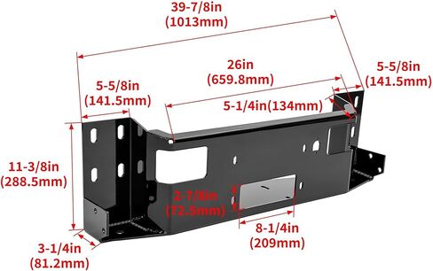KUAFU Universal Front Hidden Bumper Winch for All Full Size Front Bumpers Compatible with Ford F-150 F-250 F-350 F-450 F-550 Bronco Dodge Ram Winch Tray Mount Plate Powder Coated Steel in Saudi Arabia