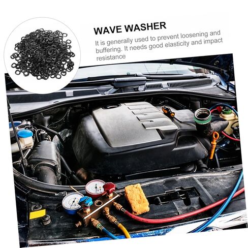 Cabilock 500Pcs Wave Washer Kit Compression Spring Washers for Screw Bolt Fasteners Thrust Loading Applications Smooth Surface Wave Heights for and Load in Saudi Arabia